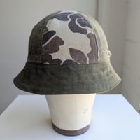 Image 1 of Reworked 6-panel Reversible Bucket Hat Camouflage-3  L 23"