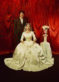 Image 1 of 1950s Flower Ballgown 