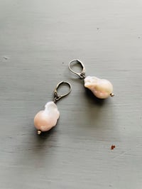 Image 1 of Large Baroque Pearl Earrings