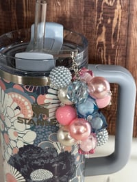 Image 2 of Blue Dream Flower Tumbler Straw Bauble