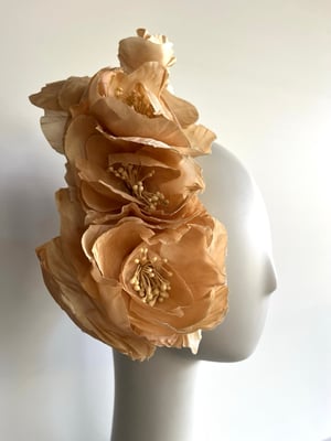 Image of Deep cream handmade silk flowers