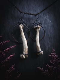 Image 3 of hammered hoop hangers (potentially earrings for non-sensitive ears)