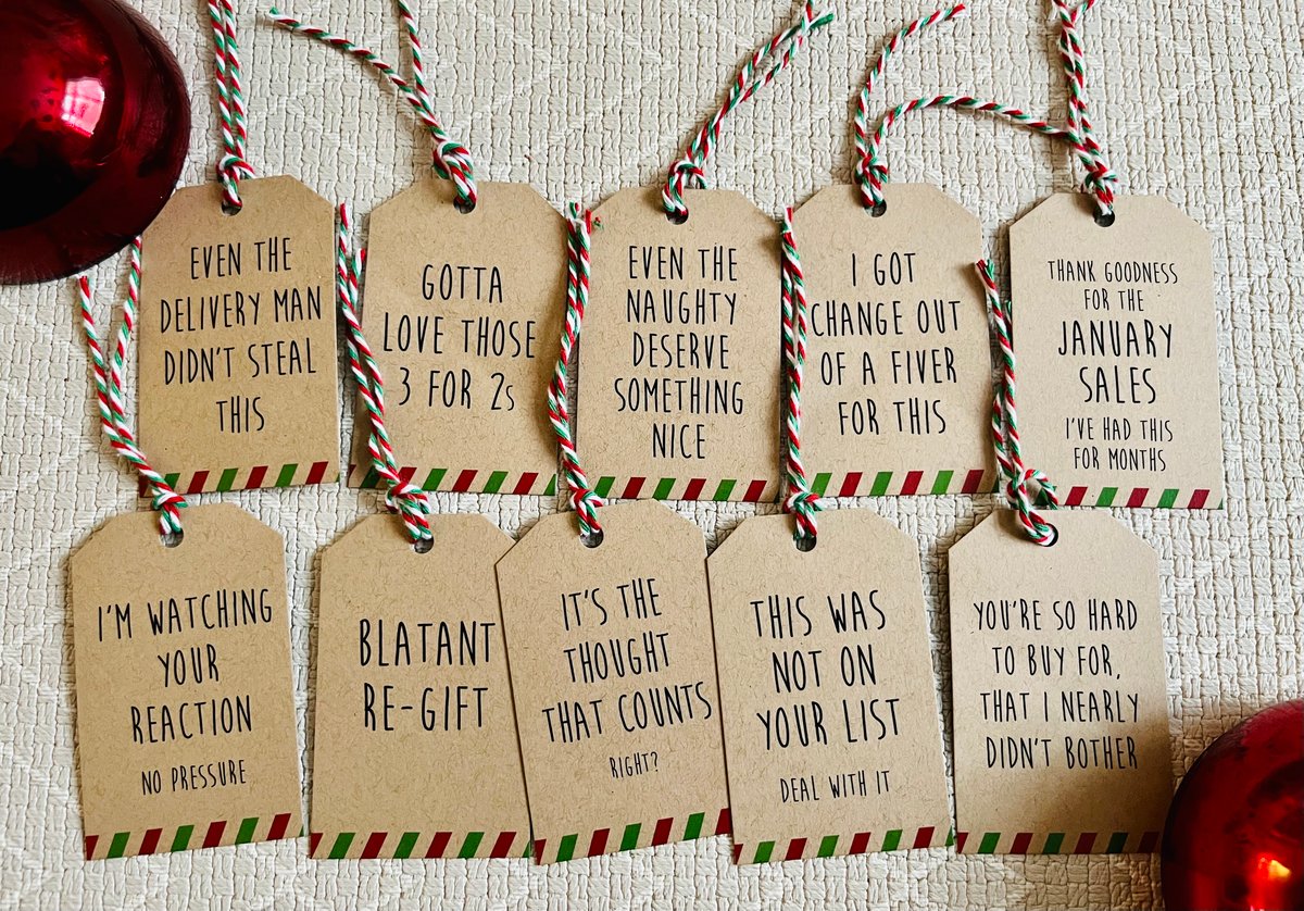 Image of Honest Christmas Gift Tags #set1