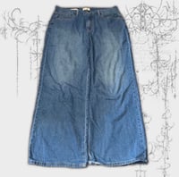 Image 1 of (34) Wide leg relaxed blue jeans