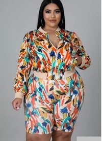 Image 4 of Multicolored Jacket & Short Set