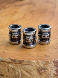 Image 2 of Stainless Steel Skull Barrel Bead