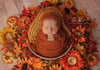 Rust Newborn Sleepy Cap, Bonnet & Wrap Set