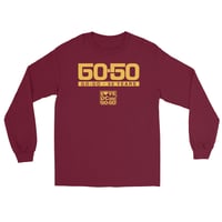 Image 1 of LOVE DC GOGO "G0-50" 50 YEARS (Anniversary Mark) Maroon Men’s Long Sleeve Shirt