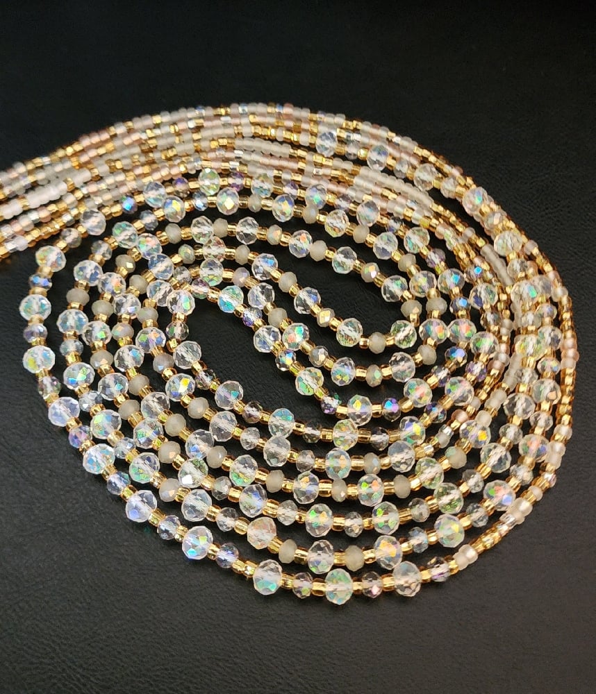 Image of Tigers eye with swarovski crystals