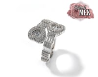 Image 1 of  Baguette Cut Heart CZ Diamond Ring