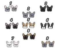 Frenchie Face stud earrings 