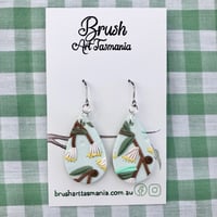 Image 2 of White Flowering Eucalyptus Earrings