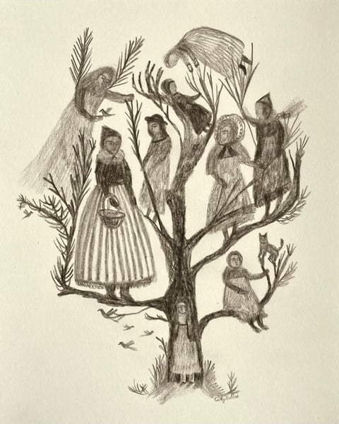 Image of A story tree - original drawing 