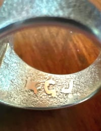 Image 4 of Kelsey Jimmie Turquoise tufa cast ring 