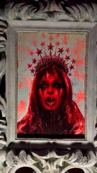 Image 4 of ‘VEIL OF SORROW’ [ Unique Mini Print - { 1/1 } ] - Hand Embellished Museum Archival Print