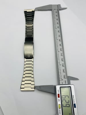 Image of Vintage 1970's Rado heavy duty stainless steel gents watch strap bracelet band,used,clean,21.5mm