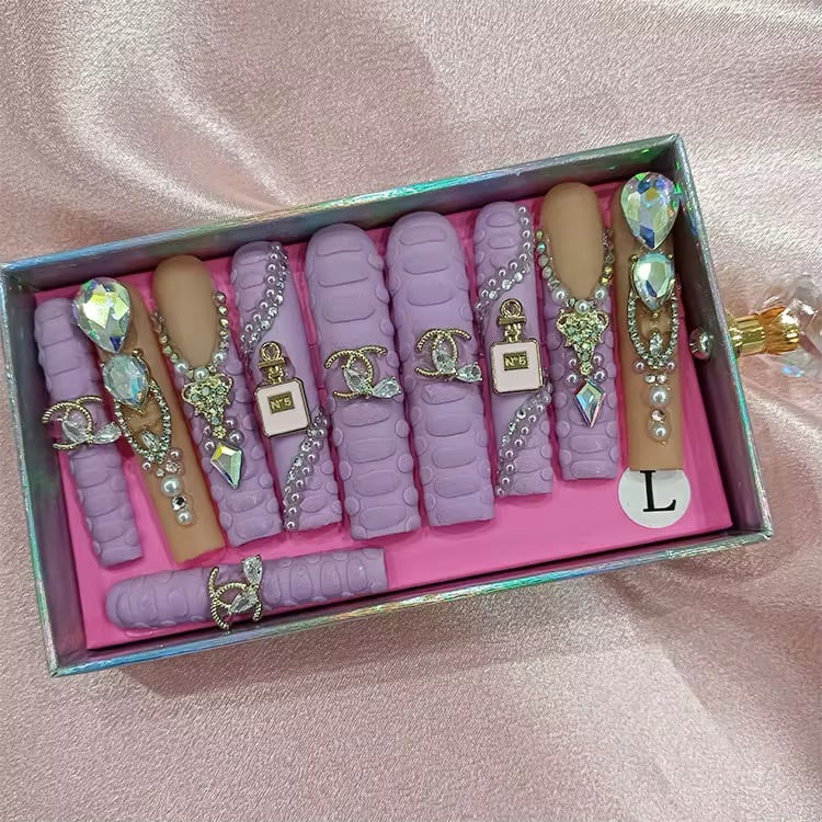 Image of pick from option 1-25 acrylic press on nail set