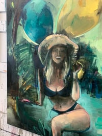 Image 4 of Painting / maleri / "Et øjeblik VIII" / 100x120 cm