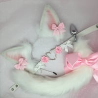 Image 1 of Pink / white Kitten petplay set 🐱 🐾