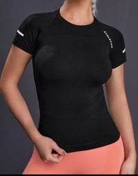Image 3 of Breathable Letter Graphic Sports Tee