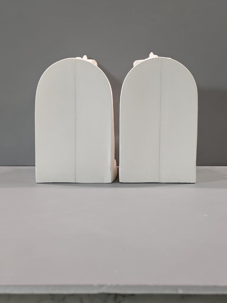 Image of Ceramic Bisque Large Unicorn Horse Bookends Ready to Paint