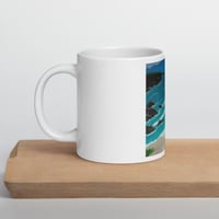 Image 3 of White glossy mug with beachy print 