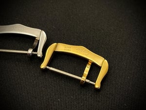 Image of Cartier 18mm/16mm Gold Plated,Silver, strap buckle,NEW