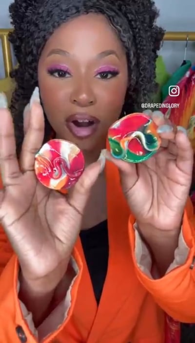 Image of uncommon favor custom clay earrings 