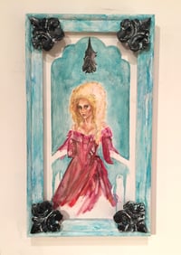 Image 1 of Hands of Light: A Good Witch series “Mora la Bat” Original Painting (50% Discount Applied)