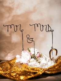 Image 3 of Mr. & Mrs. Cake Topper