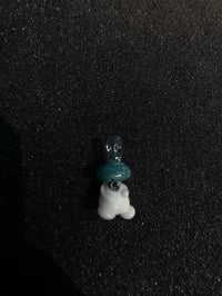 Image 1 of Teal mushroom character pendant