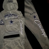 Image 1 of Cowboys Crop Sweatsuit