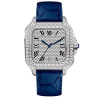 Image 2 of Leather Band Moissanite Santos