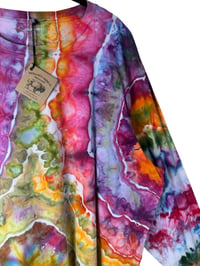 Image 2 of XXL Unisex Adult Soft Long Sleeve Tee in Euphoria Geodes Ice Dye