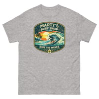 Image 8 of Marty's Surf Shop Ride the Waves Unisex T-Shirt Vintage Surf Graphic Tee