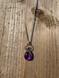 Image 5 of Handmade Sterling Silver Amethyst Pendant With Concho