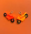 Vroom Red n Orange Earrings