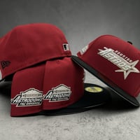 Image 2 of New Era 59Fifty Brick Red / Black Astros 