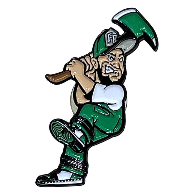 Swinging Axe Pin - Pine Green