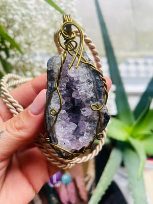 Image of Amethyst geode necklace