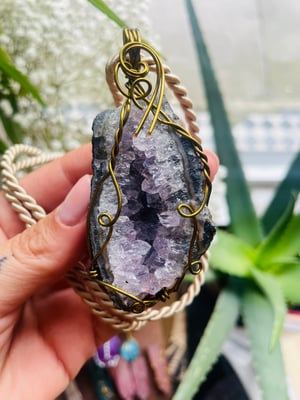 Image of Amethyst geode necklace 