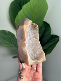 Image 4 of BANDED DRUZY AGATE TOWER -BRAZIL-