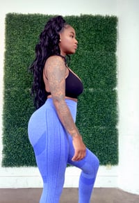 Image 2 of High waist squat proof leggings (blueberry) or