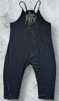 Image 2 of “EYED” BLEACH PAINTED BAGGY ROMPER LARGE