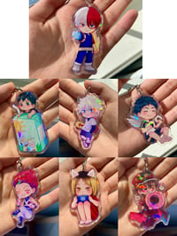 Holographic resin keychains 