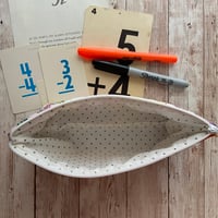 Image 3 of "School Supplies" Small Quilted Zipper Bag