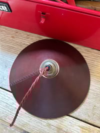 Image 3 of Bordeaux leather pendant lampshade 