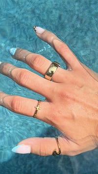 Image 2 of Cross Ring | Waterproof 18k Gold Plating