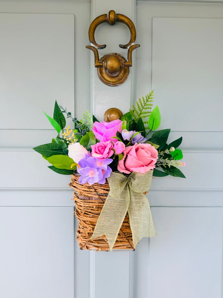 Image of Floral Wall Basket 