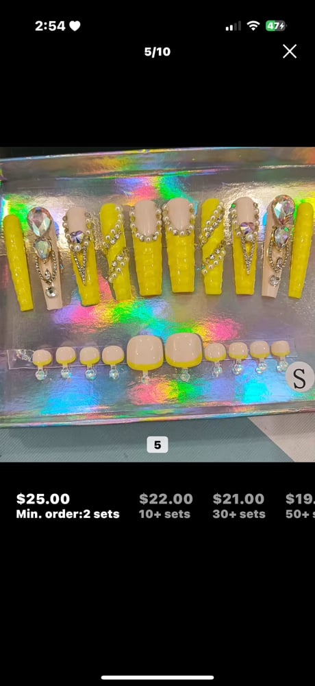 Image of pick from option 1-19 press on nails with toe nail set